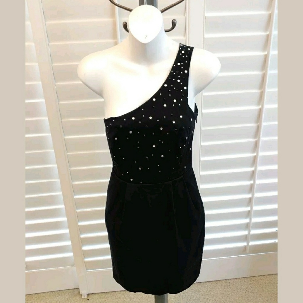 Express SZ 0 Black Studded Dress